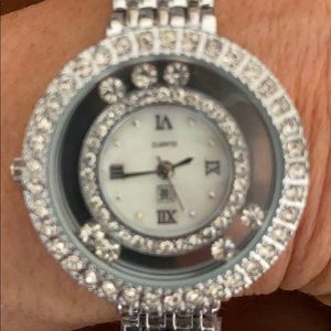 Designer Quartz  Watch “”Look Floating Crystals”